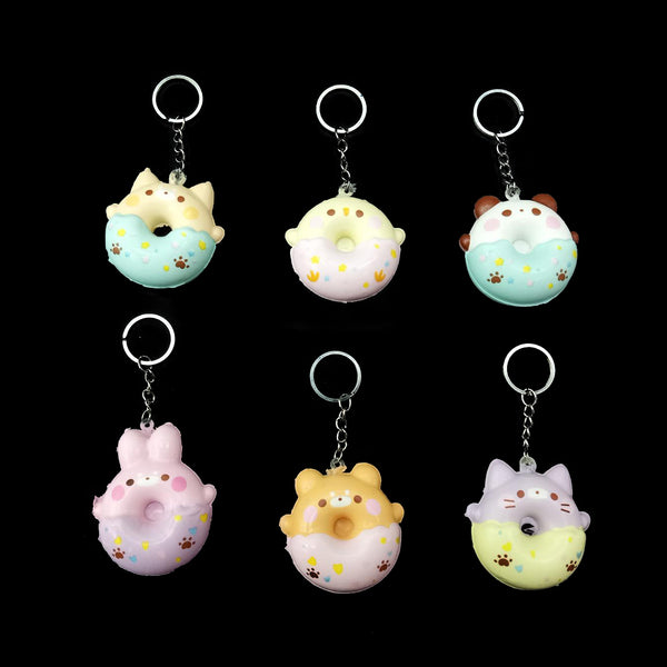 Donut Squishy Keychain