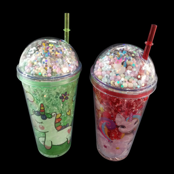 Light Up Unicorn Tumbler with Lid and Straw