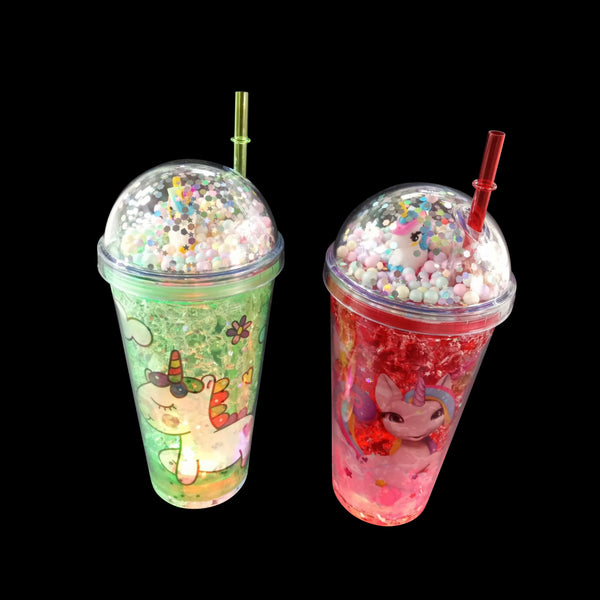 Light Up Unicorn Tumbler with Lid and Straw