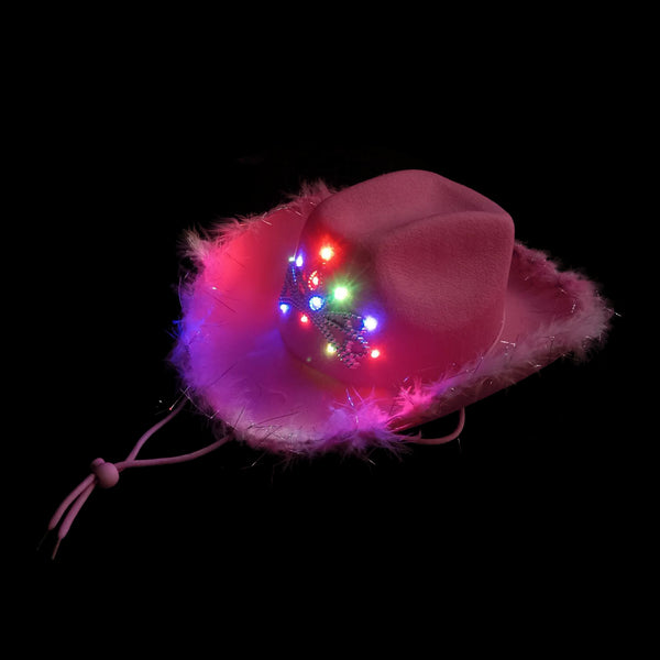 Multicolor Assortment  Led Cowgirl Hat With Tiara