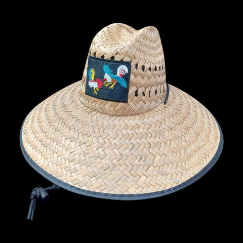 6 piece Rooster Straw Hat