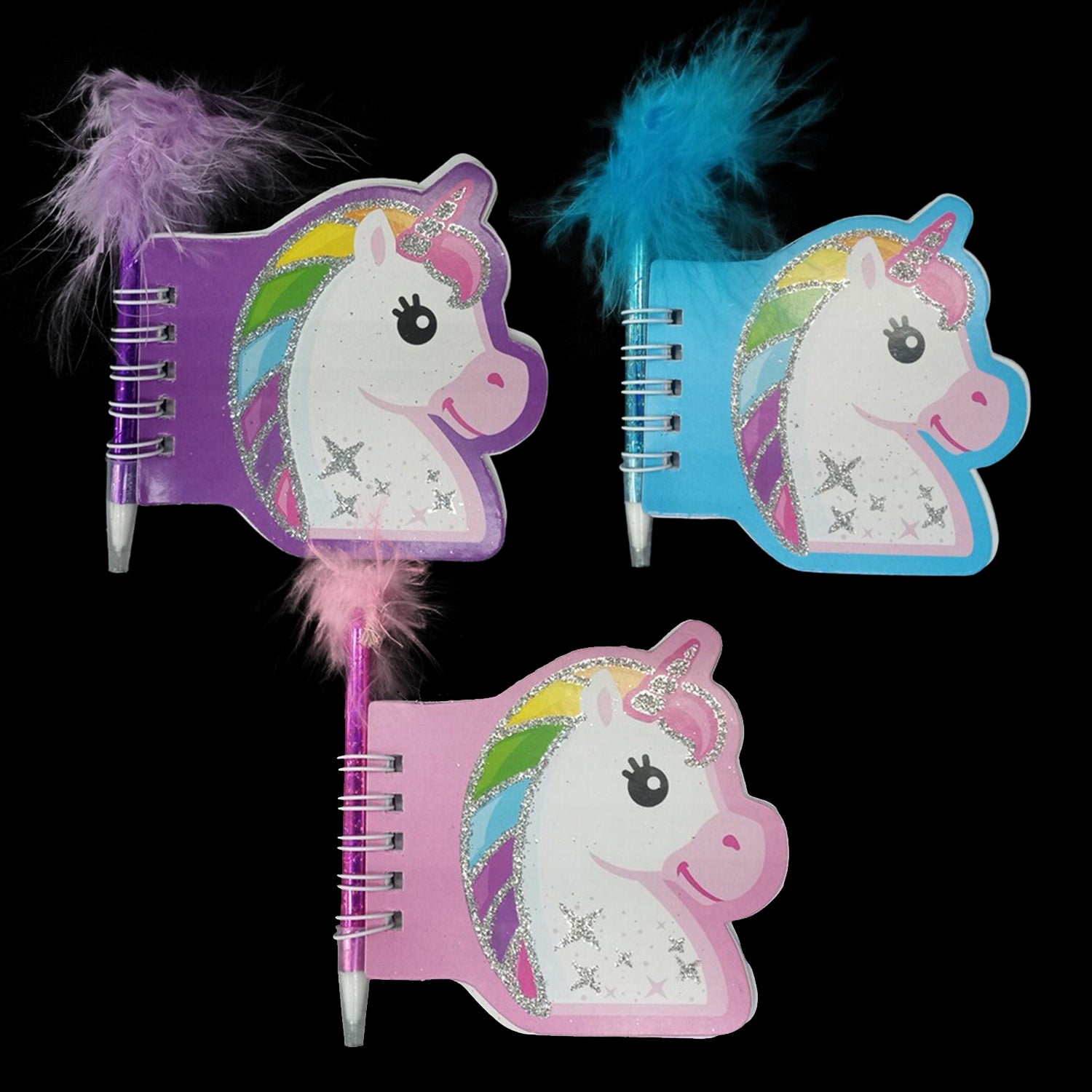 3.5 Unicorn Notebook With Feather Pen