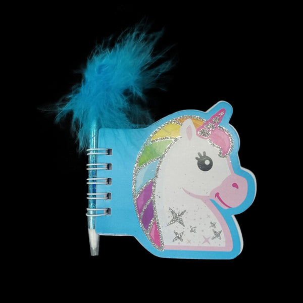 3.5 Unicorn Notebook With Feather Pen