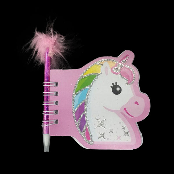 3.5 Unicorn Notebook With Feather Pen