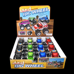 12 Piece 4x4 Big Wheel Toy Truck Set