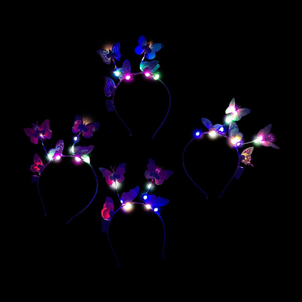 Led Light Up Butterfly Headband