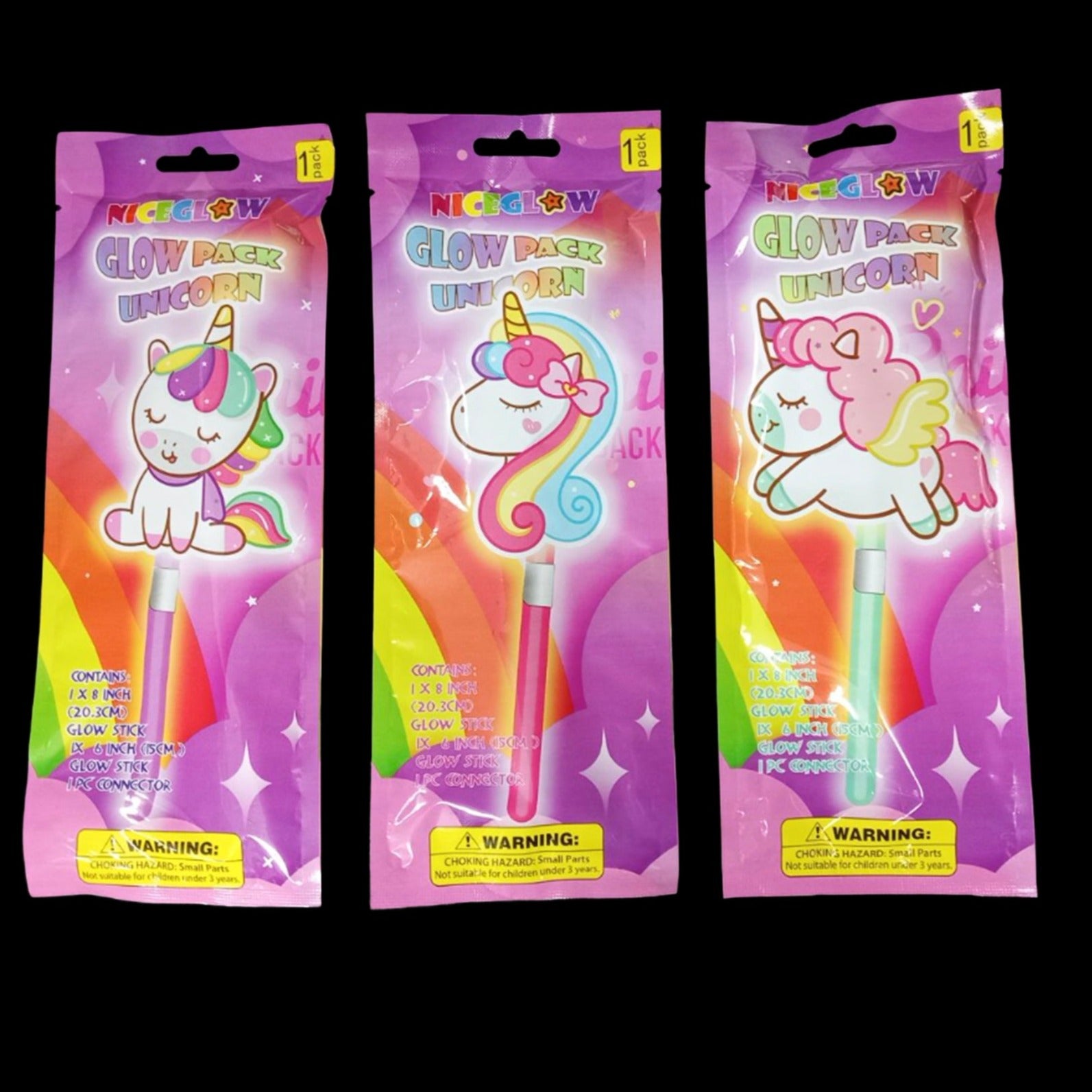 Glow in the Dark Unicorn Sticks