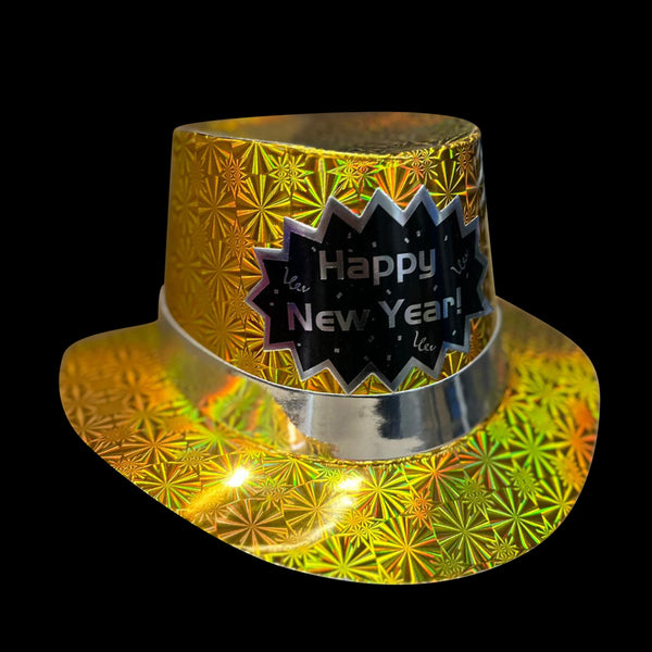 72 Happy New Year Metallic Top Hats