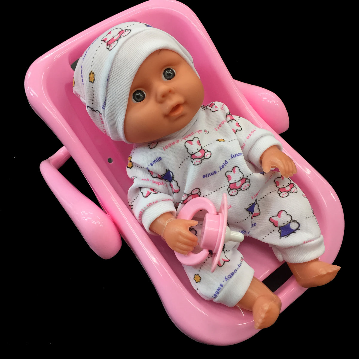 Baby Doll with Pacifier & Carrier Battery operated – dallastoyswholesale