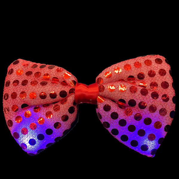 Led Light Up Polka Dot Bow Tie